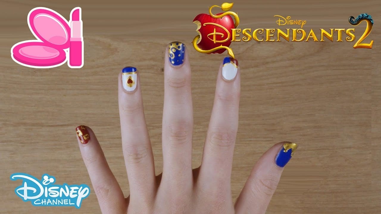 2. Descendants 3 Evie-inspired nail design - wide 1